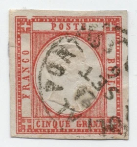 PROVINCE NAPOLETANE ITALIA Francobollo 1861 Emanuele 5gr - Usato - Foto 1 di 2
