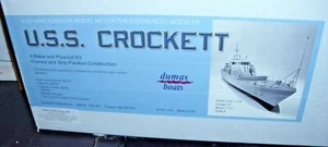 DUMAS BOATS USS CROCKETT GUN BOAT MODEL KIT 1218 BOXED SEALED  - Picture 1 of 2