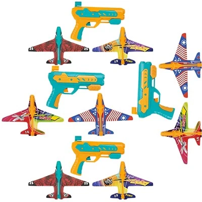 SRV HUB Airplane Launcher Foam Throwing Glider Plane with Catapult Gun Game for Kids 3+Y