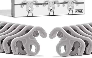 40 Pcs Washing Line Hanger Hooks, Clothes Hook Windproof Pegs Grip Washing Pegs - Picture 1 of 7