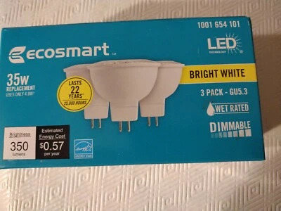 EcoSmart 35W LED Bright White 3-Pack Bulbs - Image 1 of 3