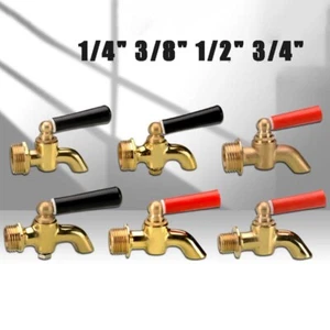 1/4" 3/8" 1/2" 3/4" BSP Male Thread ABS Handle Brass Faucet Petcock Tap Water - Picture 1 of 17
