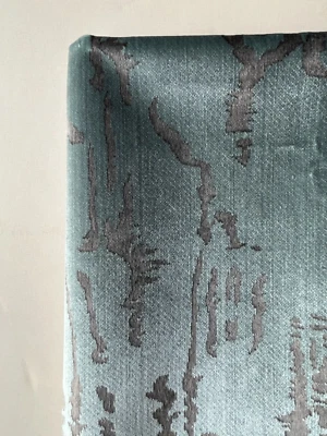 Gaston Daniela  Lorenzo Castillo Pandu Azul/Plata  24"x24" Fabric Remnant - Image 1 of 3