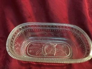 EAPG Adams Glass 1881 Good Luck Horseshoe Prayer Rug Oval Bowl 9.25”x5.75” - Picture 1 of 12