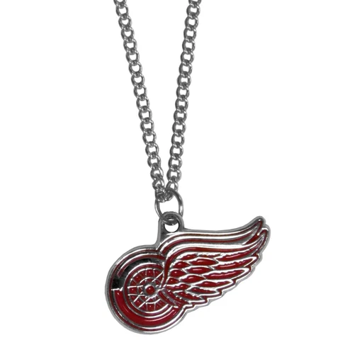 Detroit Red Wings 22" Chain Necklace Metal Logo NHL Licensed Hockey Jewelry Cover