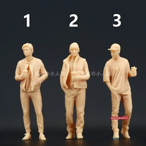 3pcs 1/43 Handsome Man Scene Props Miniatures Figures For Cars Vehicles Doll Toy - Picture 1 of 12