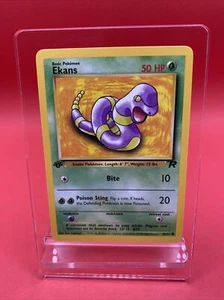 1st Edition Ekans 56/82 Team Rocket Pokemon Card Vintage WoTC NM - Picture 1 of 2