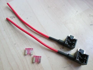 (2) ATM Low Profile Mini Fuse Add-A-Circuit Fuse Tap Holder w/ 3A Fuse #M152AN - Picture 1 of 14