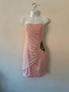Elise Ryan, Size 10, Strapless Dress, Pink Embellished Party Mini - Picture 1 of 14