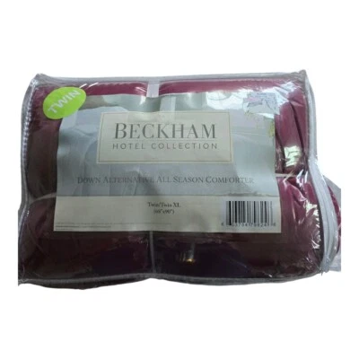 Edredón Beckham Hotel Collection Twin XL bordado edredón colcha rojo Foto 1 de 4