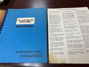 Bedienungsanleitung für HARIG 612 618W Handvorschub Flachschleifer - Bild 1 von 3