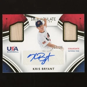 2016 Panini Immaculate #USA-KB Kris Bryant USA Signatures RC Dual Patch Auto /25 - Picture 1 of 2