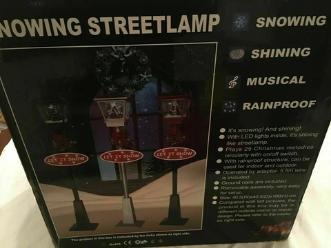 Snowfall Lantern Black 70.75-Inch Street Lamp Cover