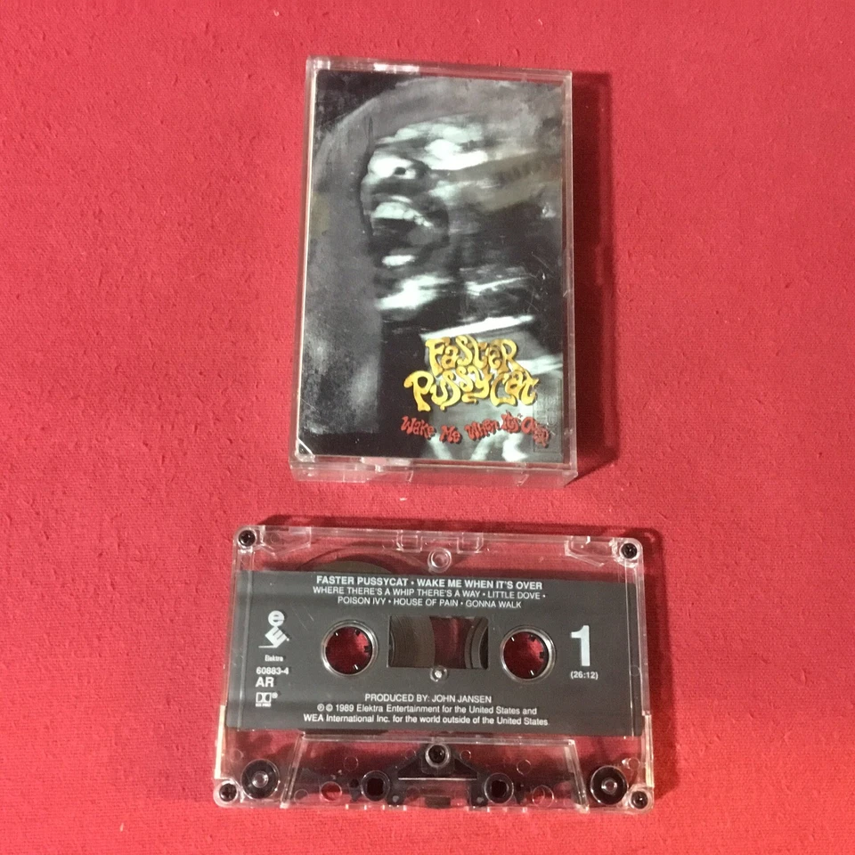 Faster Pussycat – Wake Me When It's Over  *1989:Elektra Cassette 9 60883-4 (EX) Foto 1 de 4