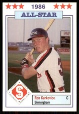 1986 Jennings Southern League All-Stars Ron Karkovice Birmingham Barons #5