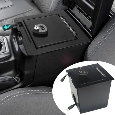 Center Console Gun Safe Box Locking Safe For 2016-2023 Toyota Tacoma 2.7L 3.5L - Image 1 of 4
