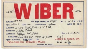 QSL 1931 Ipswich MA radio card - Picture 1 of 1