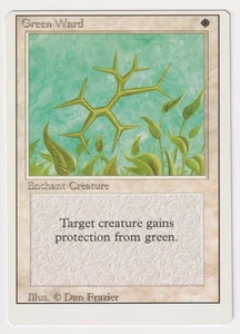 Miscut Green Ward LP Revised Edition 1994 WOTC MTG Magic Factory Error Misprint! - Picture 1 of 2