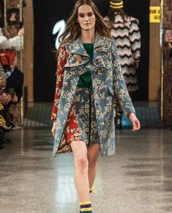 ULTRACHIC- NWT Multi Color Tapestry Overcoat, Size 12 - Picture 1 of 7