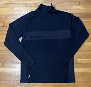 Storelli Training Long Sleeve Soccer Mock Tee Black Medium - Picture 1 of 7
