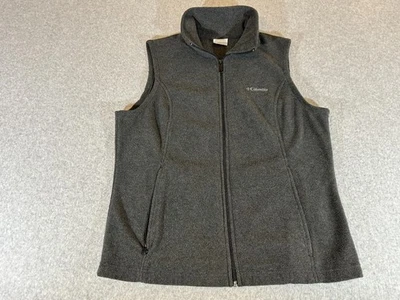 Chaleco Columbia Mujer Grande Gris Polar Benton Muelles Cremallera Completa Bolsillos Exterior Foto 1 de 4
