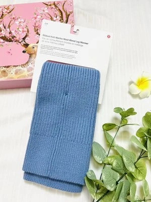 Nuevo con etiquetas $68 Lululemon Acanalado Tejido Mezcla Lana Merino Calentador de Piernas -BLWL-Talla O/S Foto 1 de 4
