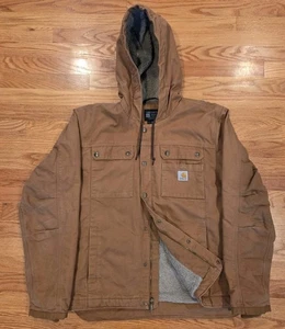 Chaqueta Forrada Carhartt Sherpa L Calce Relajado Marrón 0J3826-M Usada 103826 BRN 2022 - Imagen 1 de 24