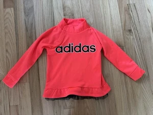 Adidas Girls Bright Pink Sweatshirt size 5 - Picture 1 of 4