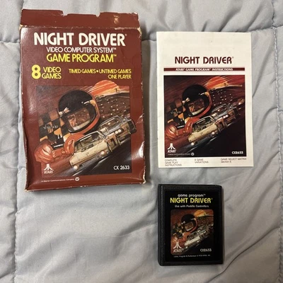 Night Driver Atari 2600 Complete CIB w Box & Manual - Image 1 of 4