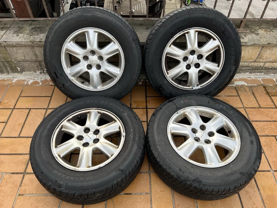 Originalsatz 15 Zoll Subaru Forester SG Silber Allwetterkompletträder+Ersatzrad - Bild 1 von 4