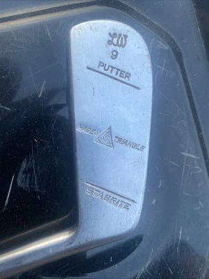 Rare Vintage Hagen Triangle Custom Built Putter Wood Shaft Heel Shafted #9 - Image 1 of 4