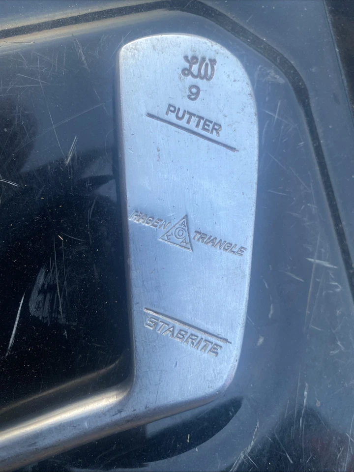 Rare Vintage Hagen Triangle Custom Built Putter Wood Shaft Heel Shafted #9 - Image 1 of 4