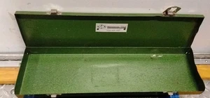 S-K 17"×5"×1-1/2" GREEN VINTAGE ORIGINAL METAL BOX USA 🇺🇸 - Picture 1 of 6