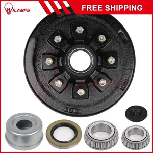 For 7000Lbs axle L14125A x L25580 Bearings with trailer Galvanized hub 8 on 6.5" - Bild 1 von 10