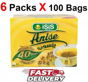 Isis Ägyptischer Anis Kräuter Bio Ganz Natürlich ايزيس ينسون (6 Packungen x 100 Beutel) - Bild 1 von 4