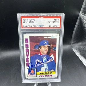 1984 Topps Joe Torre PSA DNA Authentic Auto Braves Manager Signed Autograph - Picture 1 of 2