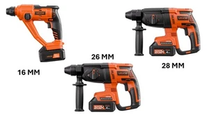 16MM - 28MM Cordless Hammer Drill With Rotary 26MM & 28MM Have Chisel Function - Picture 1 of 18