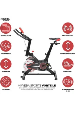 Miweba Profi Indoor Cycling MS100 Heim Trainer Home Cycle Fahrrad Ergometer Bike - Bild 1 von 4