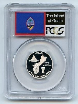 2009 S 25C Silver Guam Quarter PCGS PR69DCAM - Image 1 of 2