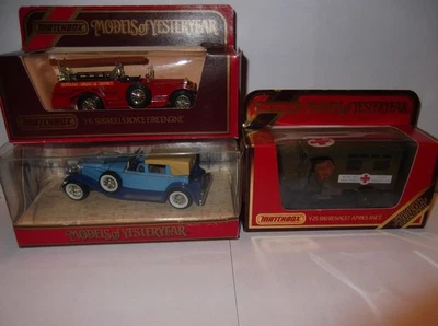 Matchbox Models of Yesteryear - 3x OVP - Ambulance, Fire Engine & Duesenberg. - Bild 1 von 4