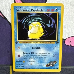 Pokemon Sabrina's Psyduck 1st Edition Gym Challenge #99/132 Regular Card - Picture 1 of 2