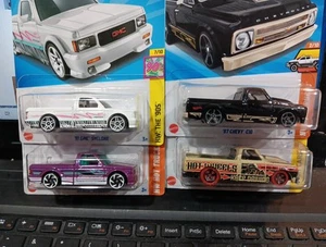 HOT WHEELS CHEVY C-10 & CHEVY CYCLONE PICKUP TRUCKS ASSORTED LOT OF 4 - Picture 1 of 1