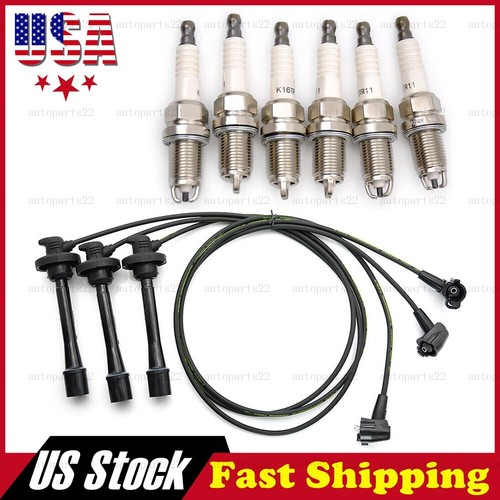 6X Spark Plugs + Wire Set & Coil Pack Kit For 2007-2011 Jeep Wrangler 3.8L V6 (Fits Many Chrysler/Dodge/VW Models) 6 thumbnail image