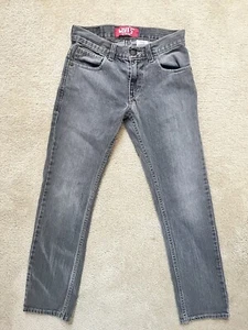 Levis Jeans Boys 26 x 26.5 511 Skinny Low Rise Dark Wash Black Denim Red Tab - Picture 1 of 8
