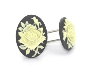 Cufflinks Resin Cameo in Pink - Picture 1 of 3
