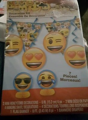 Guirnalda decorativa emoji panal remolino 7 piezas nueva fiesta Foto 1 de 2