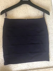 NWT Millau LF Stores Zip Stretch Bandage Sexy Mini Skirt Eggplant Small - Picture 1 of 3