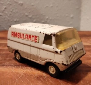 Tiny Tonka Ambulance Van 55360 Pressed Steel Metal White Emergency 1970's - Picture 1 of 9