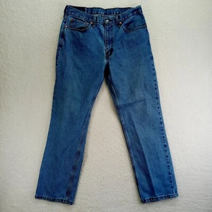 Levis 516 Jeans Mens 38x30 Straight Slim Medium Wash Faded Cotton Denim - Picture 1 of 13