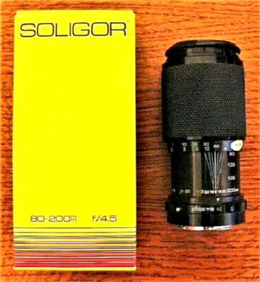 Soligor CD Objektiv für Konica – EE Zoom + Macro 80-200 mm 1:4,5  Neu & OVP  - Bild 1 von 4